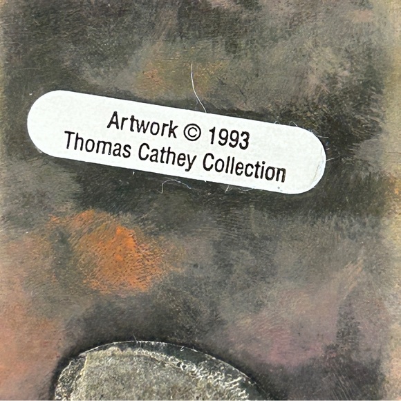 Angel Trinket/Jewellery Box Foiled Brass Stained Glass Thomas Cathey - Picture 7 of 8